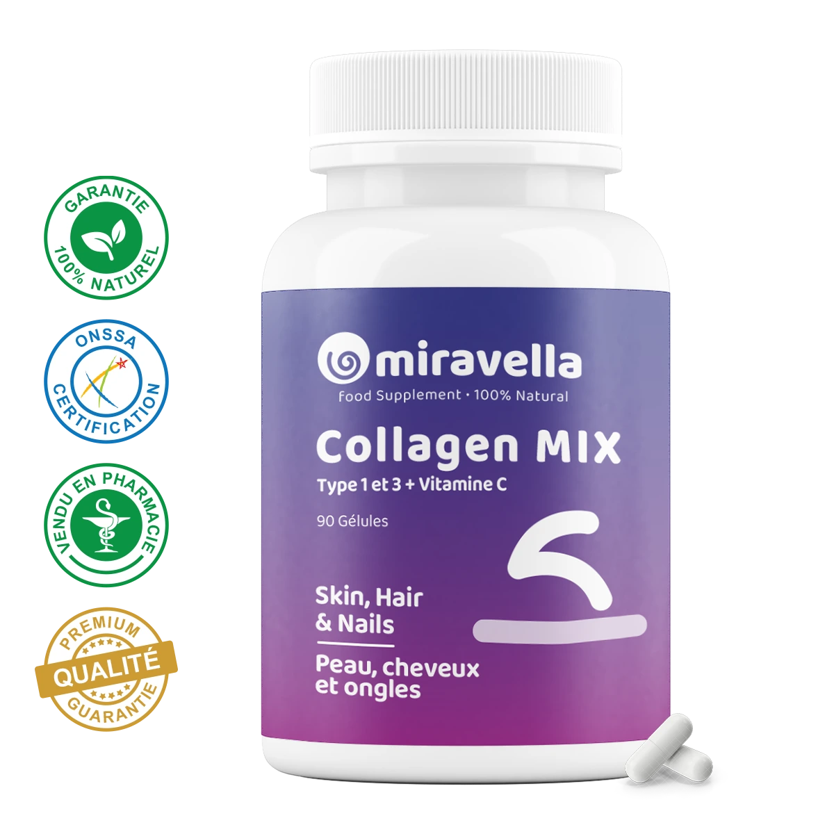 Collagène Mix 90 Gélules miravella maroc