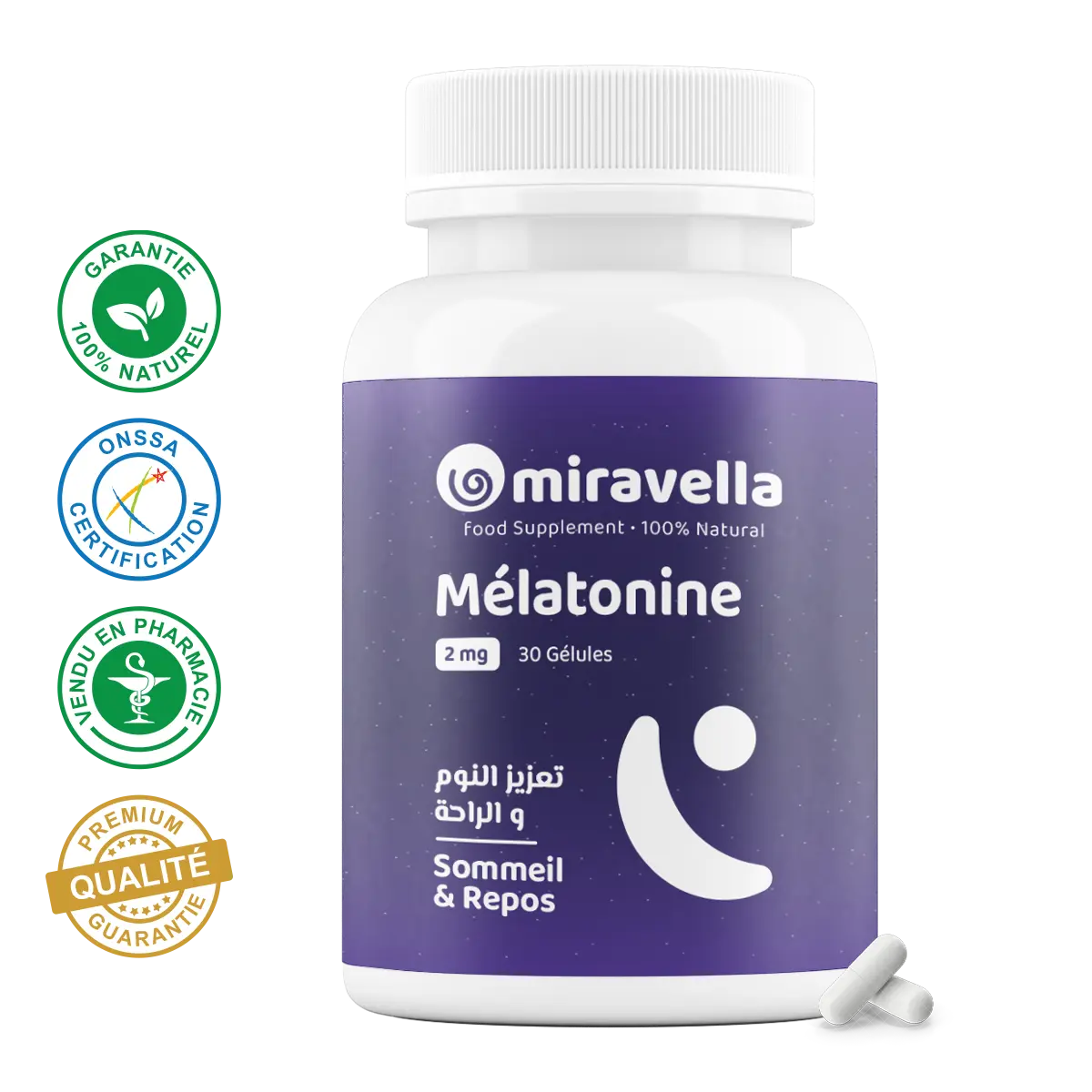 Mélatonine 30 Gélules Miravella Maroc