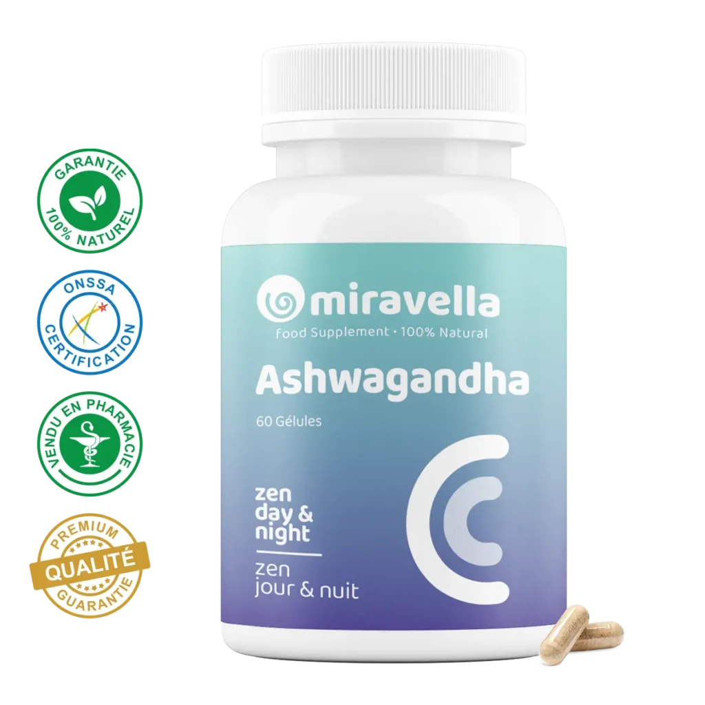 Ashwagandha Bio 60 Gélules Miravella Maroc