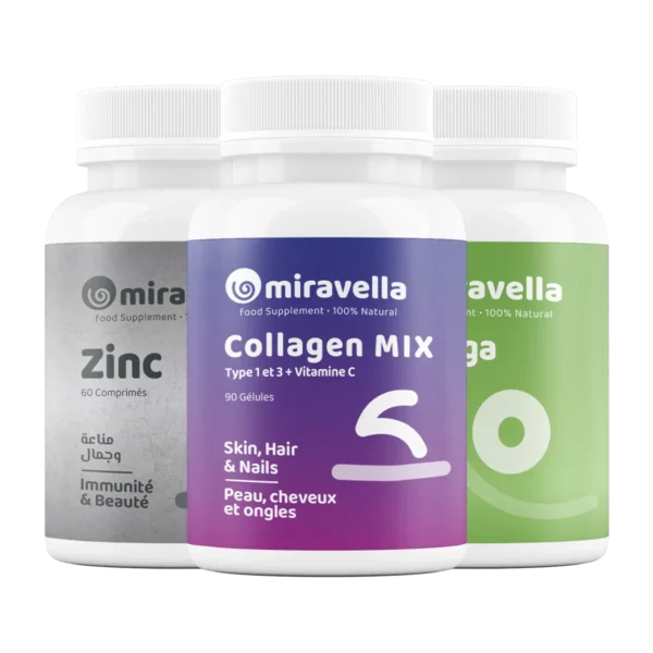 Pack Trio Beauté - Collagène Mix, Zinc et Moringa