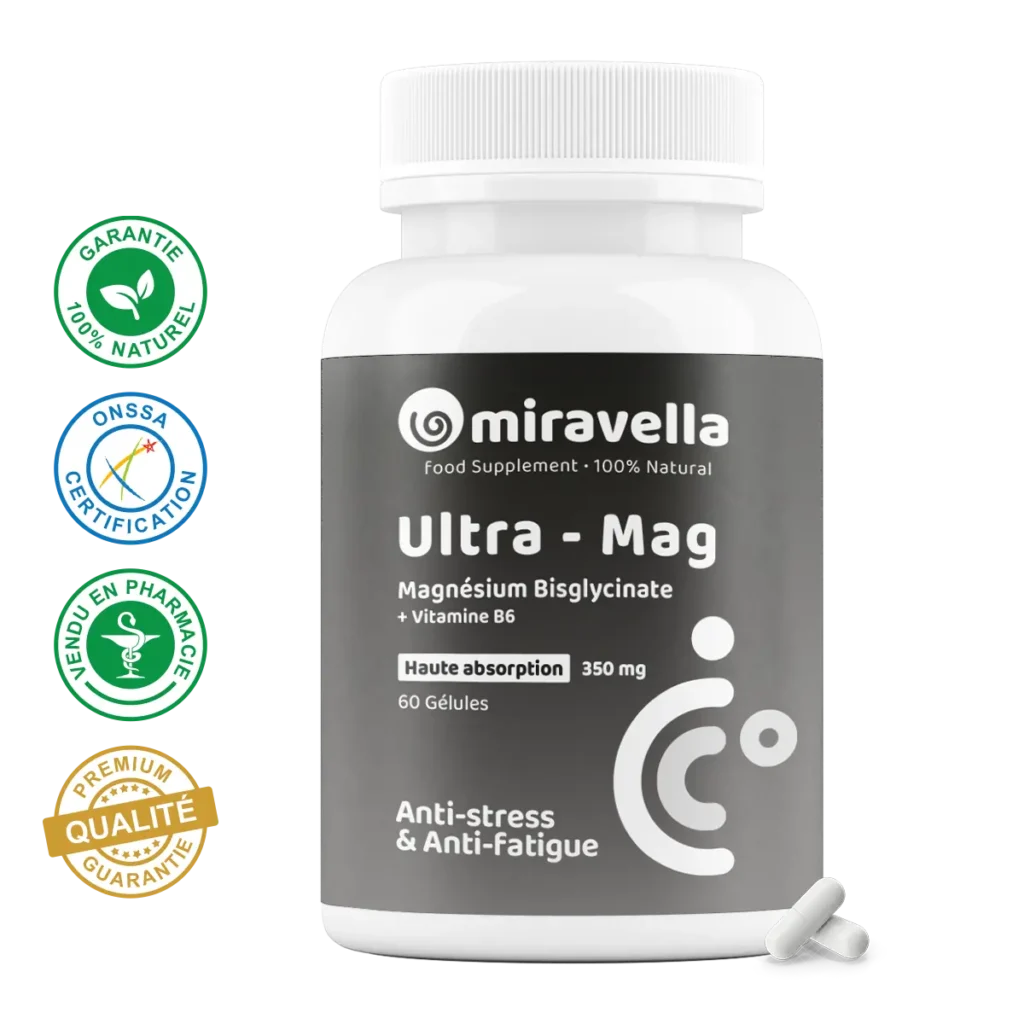 Magnésium Bisglycinate 60 Gélules Miravella Maroc