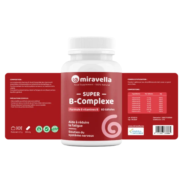 Vitamine B complexe 60 Gélules