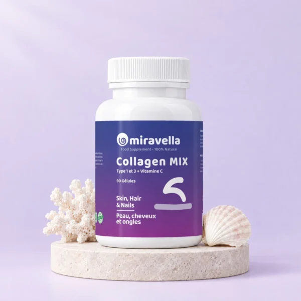 Collagen MIX 90 gélules Miravella – mise en scène