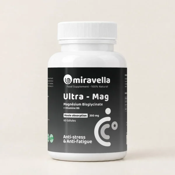 Magnésium bisglycinate Ultra-Mag 60 gélules Miravella