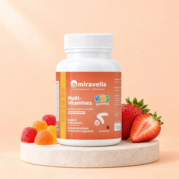 Multi-Vitamines Kids 30 gommes Miravella – mise en scène