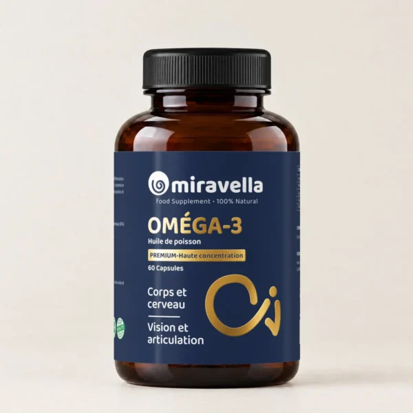 Oméga-3 huile de poisson 60 capsules Miravella