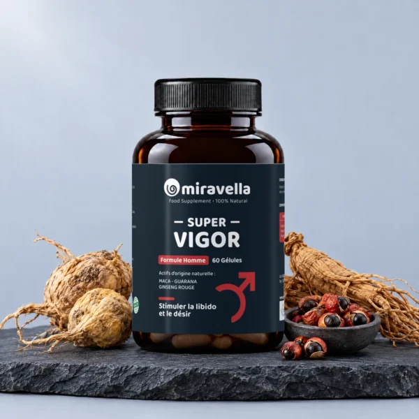 Super Vigor 60 gélules Miravella – mise en scène
