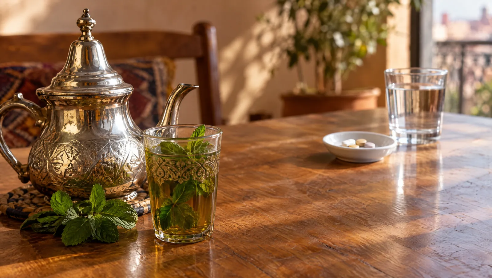 Quels compléments alimentaires prendre ensemble : thé à la menthe et comprimés pris à distance