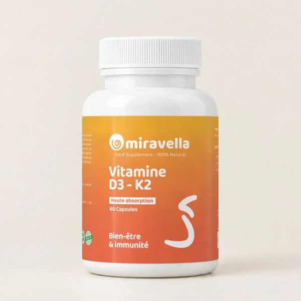 Vitamine D3-K2 60 capsules Miravella